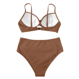 Maillot de bain gainant 2 pièces marron
