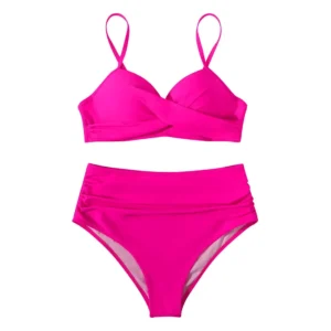 Maillot de bain gainant 2 pièces rose