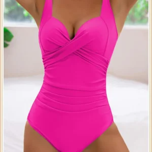 Maillot de bain gainant une piece femme rose