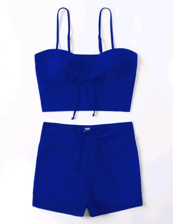 Maillot de bain 2 pièces avec short bleu – photo 5