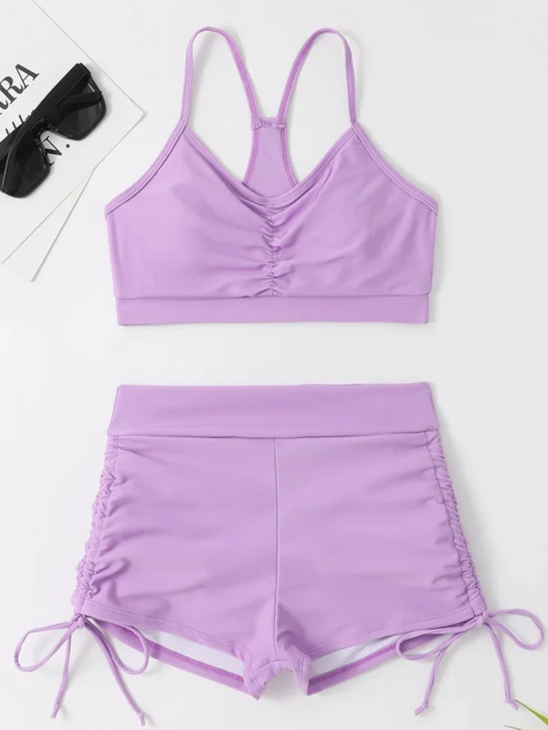 Maillot de bain 2 pièces avec short lilas – photo 3