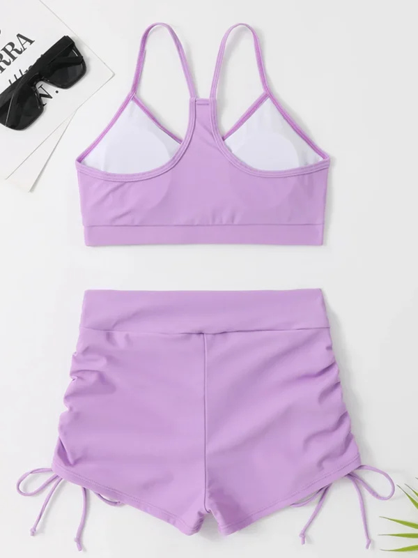 Maillot de bain 2 pièces avec short lilas – photo 4