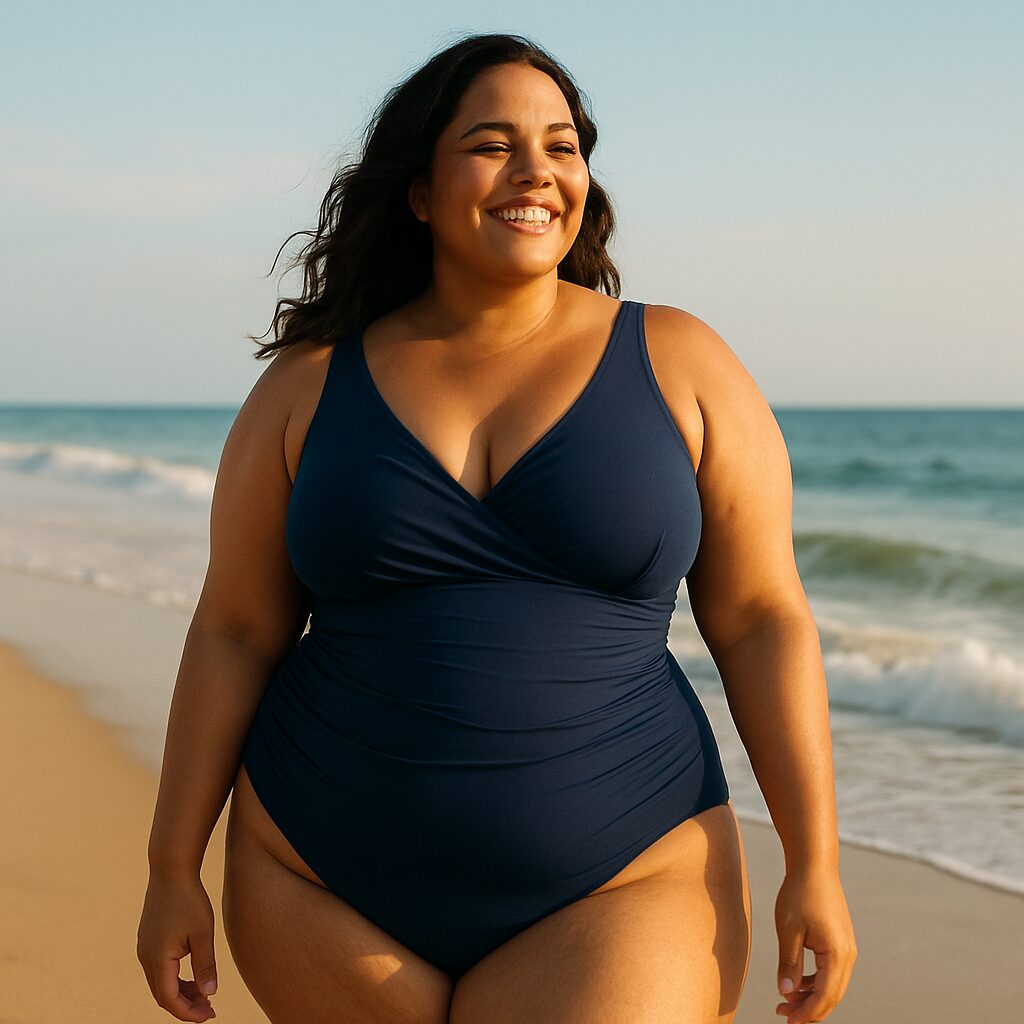 Comment choisir son maillot gainant quand on a une morphologie femme ronde - illustration