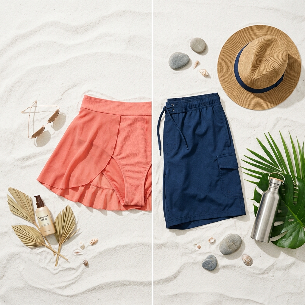 Jupette short de bain femme : différence et usage - illustration