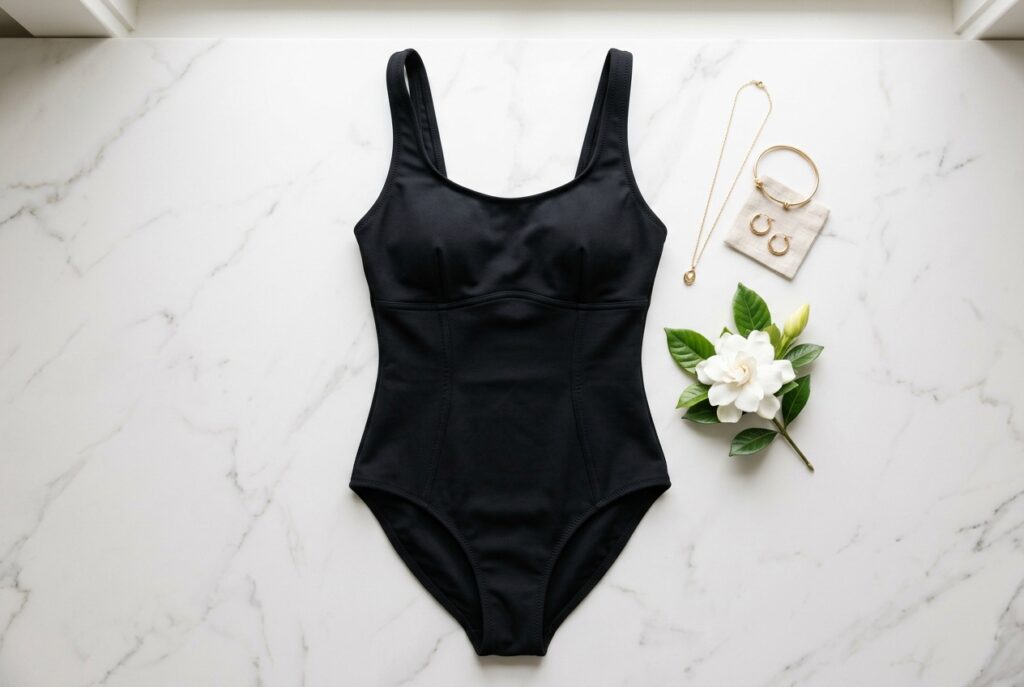 Maillot gainant noir : intemporel et amincissant - illustration