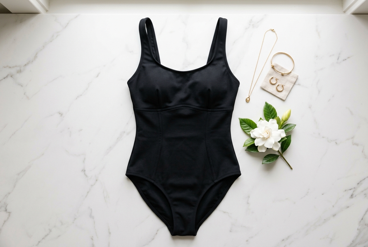 Maillot gainant noir : intemporel et amincissant - illustration